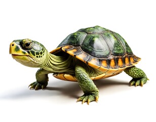 Obraz premium AI generated cute turtle on a white background