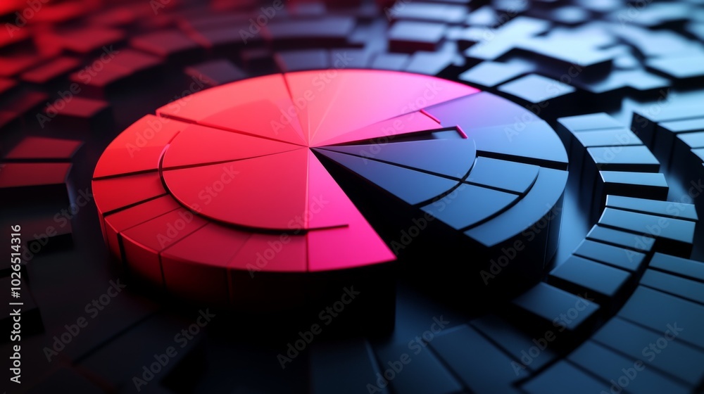 Leinwandbilder abstract circular pattern with gradient colors