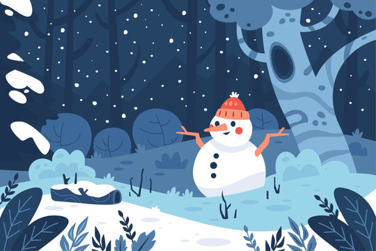 snowman in the snow