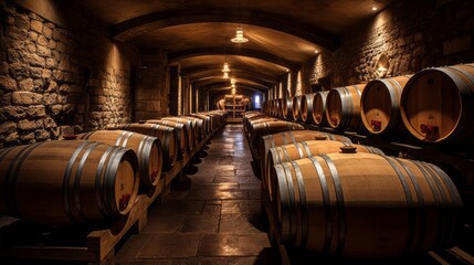 Casked Elegance: Wine B rels Gracefully Aligning in a   Cell 