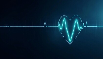 Futuristic minimal design showcasing a heartbeat line, emphasizing a cutting-edge approach to healthcare in a sleek medical background.