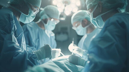 Surgeons in a Sterile Operating Room Conducting Surgery – Medical Professionals at Work