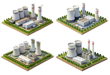 3d nuclear power plant png