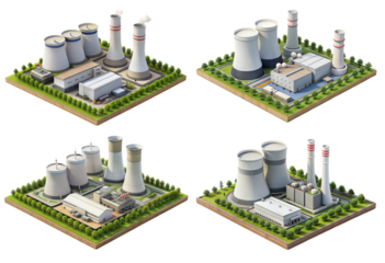 3d nuclear power plant png