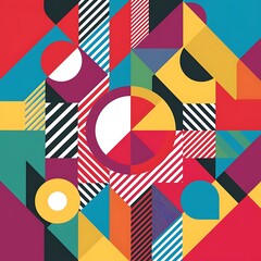 Obraz premium Colorful geometric background vector