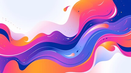 Abstract Colorful Wave Background with Dynamic Effect for Modern Design Patterns