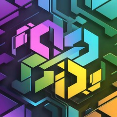 Vector abstract color 3d hexagonal. Background with hexagon element