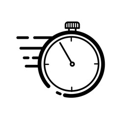 stopwatch, clock, watch, time - vector icon