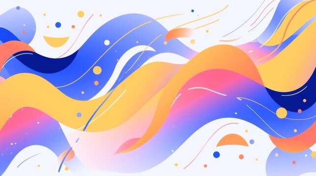 Abstract Colorful Wave Background with Dynamic Effect for Modern Design Patterns