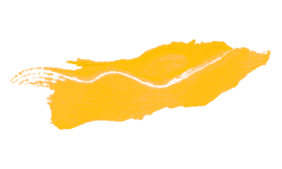 Isolated yellow clay texture on transparent background.
