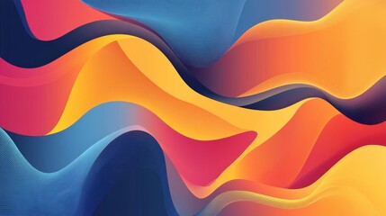 Abstract Colorful Wave Background with Dynamic Effect for Modern Design Patterns 