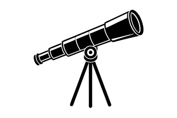 telescope on a white background