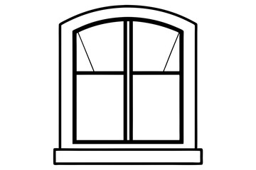 window isolated on white background