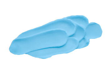 Isolated light blue clay texture on transparent background.