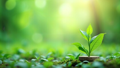 Green natural background. Balance and integration in achieving overall wellbeing