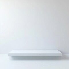 Blank white gradient background with product display. White backdrop or empty studio with room floor.  
