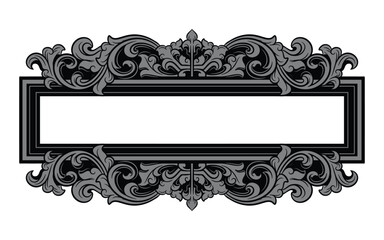 Fototapeta premium frame with style art engraved luxury