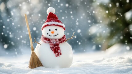 The Snowman with Broom