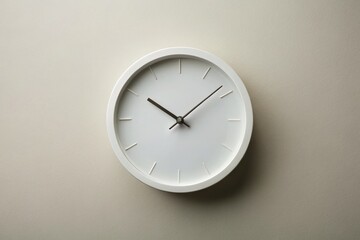 A sleek, arrowless minimalist white clock perfect for contemporary home decor, blending functionality with modern aesthetics to enhance any living