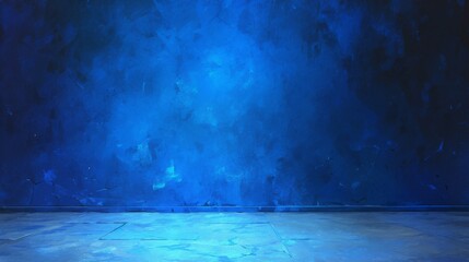Abstract Blue Background for Studio Room Presentation, Ideal for Showcasing Products. 