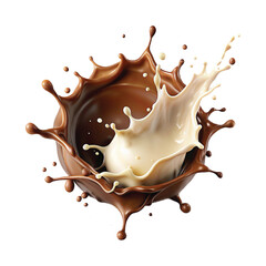chocolate and milk splash png design 