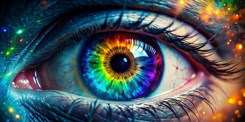 Naklejka premium Exploring the Science Eye: A Fascinating Look into Vision, Perception, and Optical Phenomena in the World of Science