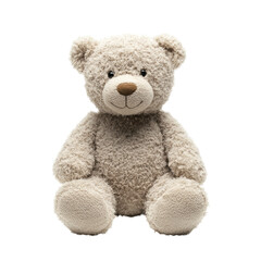 Obraz premium Cozy Teddy Bear Cutout White Background