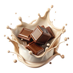 chocolate and milk splash png design 