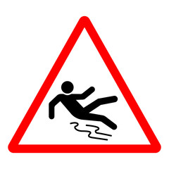 Slippery Symbol Sign,Vector Illustration, Isolate On White Background Label. EPS10