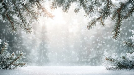 Fototapeta premium The Serene Winter Landscape
