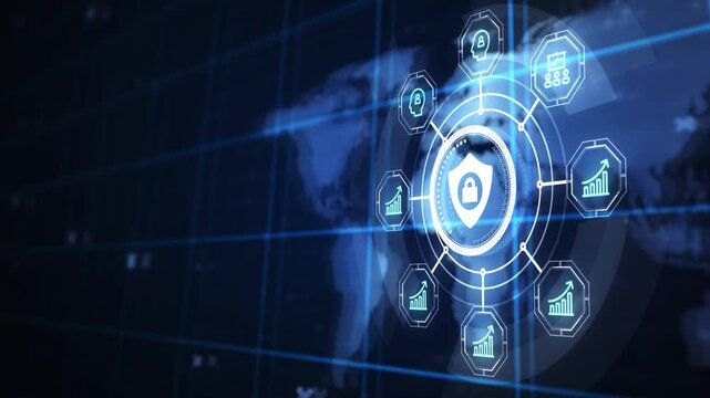 Cyber security data protection business technology privacy concept.