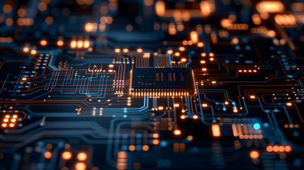 Wireframe of a Vintage Circuit Board with Detailed Design | Aesthetic Blueprint for Electronic Enthusiasts