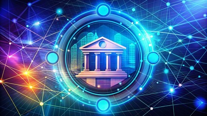 Innovative fintech icon representing modern finance solutions, digital transactions, and technology-driven banking