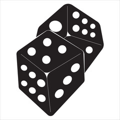 two dice on a white background