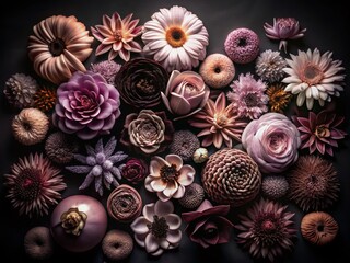 Beautiful Flower Icons Collection in Low Light Photography for Stunning Visuals