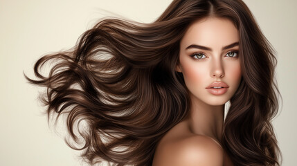 Fototapeta premium woman with hair
