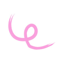 Flat vector ribbons. Flat pink ribbons banners isolated on white background