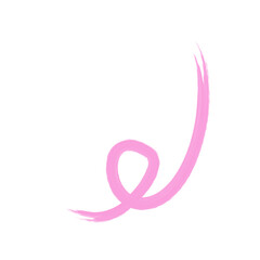 Flat vector ribbons. Flat pink ribbons banners isolated on white background