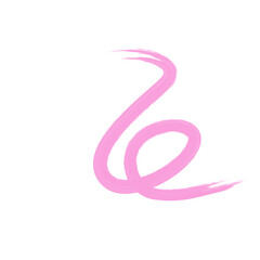 Flat vector ribbons. Flat pink ribbons banners isolated on white background