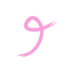 Flat vector ribbons. Flat pink ribbons banners isolated on white background