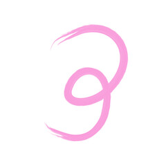 Flat vector ribbons. Flat pink ribbons banners isolated on white background