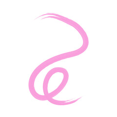 Flat vector ribbons. Flat pink ribbons banners isolated on white background