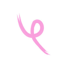 Flat vector ribbons. Flat pink ribbons banners isolated on white background