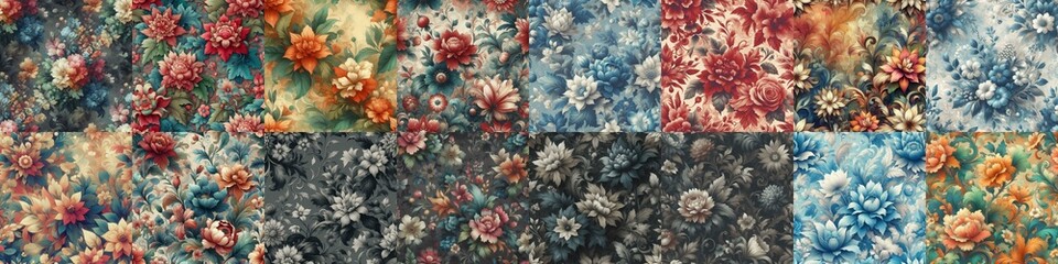 Underpainting style art flowers drawing. AI generated illustration