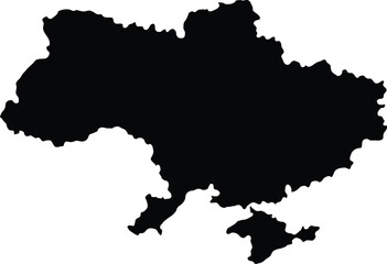Obraz premium black Ukraine map
