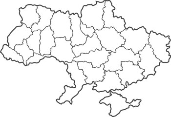Ukraine outline map