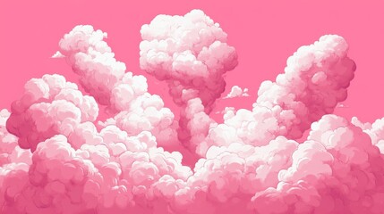 Fototapeta premium bomb comic background With cloud on pink 