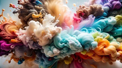 Obraz premium Black Watercolor Brush Splash and Splatter Grunge Graphic Element for Creative Designs