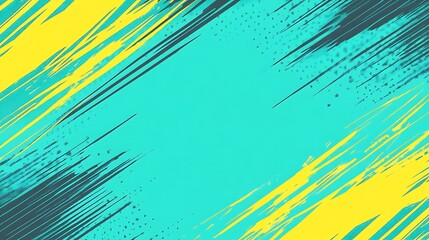 Obraz premium Abstract blue, yellow, and black diagonal brush stroke background with copy space.