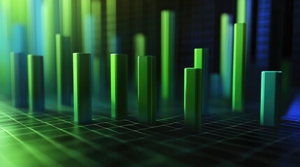 Abstract Green Data Visualization Concept for Analysis